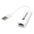 Conversor Sandberg USB 2.0 para Rede - 100 Mbps - Branco