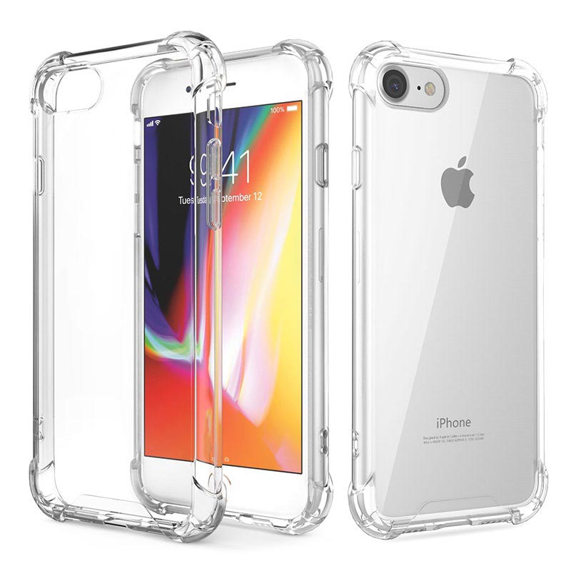 Capa Híbrida Resistente a Riscos iPhone 7/8/SE (2020) - Cristalino