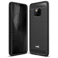 Capa de TPU Escovado Saii para Huawei Mate 20 Pro - Fibra de Carbono - Preto