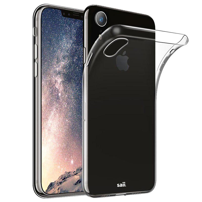 Capa protetora iPhone XR, TPU flexível nas extremidades 