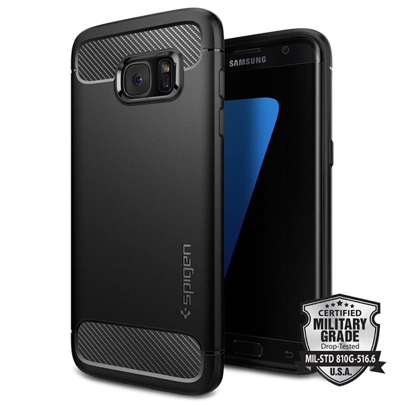 Capa Spigen Ultra Rugged Armor para Samsung Galaxy S7 Edge - Preto