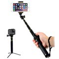 Selfie Stick Extensível Universal & Obturador de Câmera Bluetooth H611 - Preto