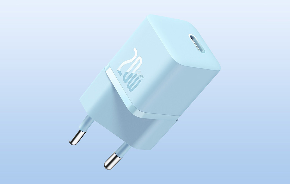 Carregador de parede USB-C Baseus Mini GaN5 20W - Azul