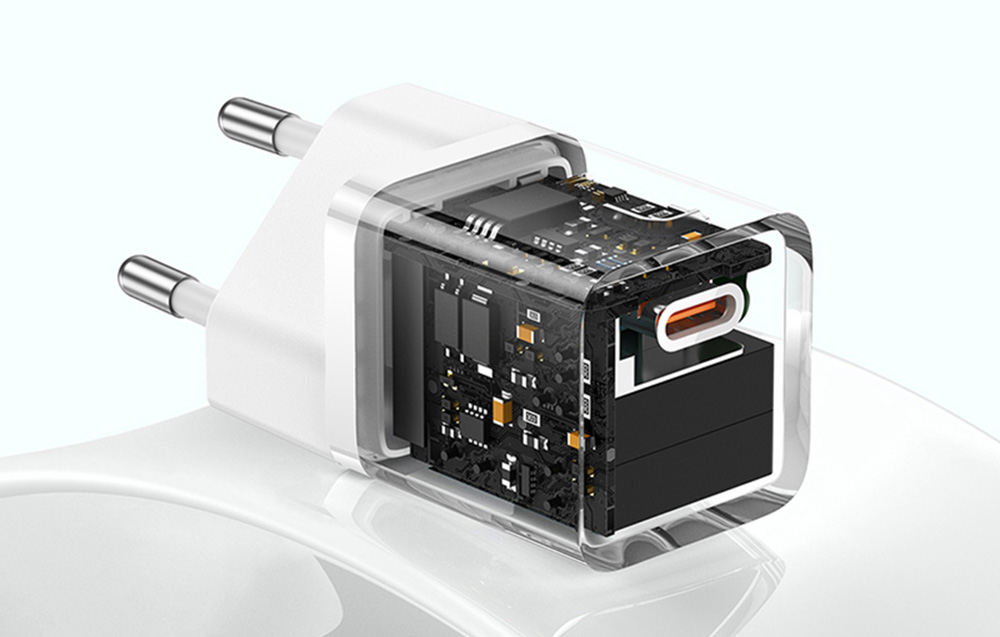 Carregador de parede USB-C Baseus Mini GaN5 30W - Branco