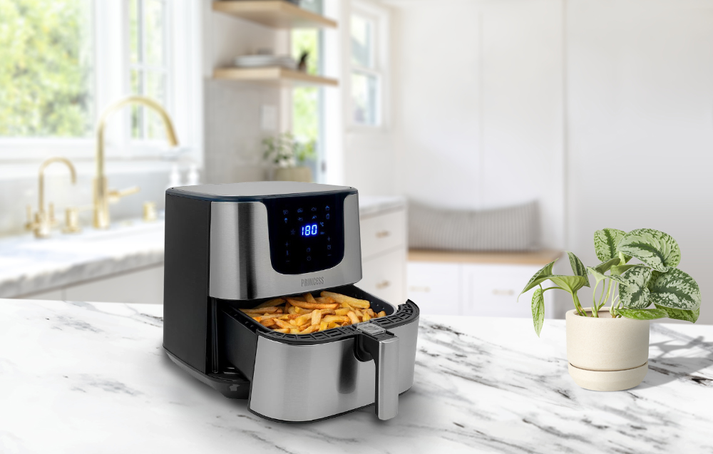 Princess 182060 Deluxe XXL Digital Air Fryer - 1700W, 5.5l - Preto / Cinzento