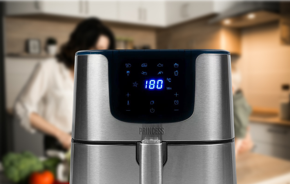 Princess 182060 Deluxe XXL Digital Air Fryer - 1700W, 5.5l - Preto / Cinzento