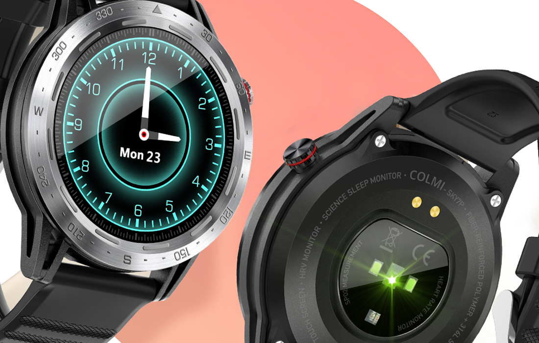 Colmi Sky 7 Pro Smartwatch - 3ATM, 1.3″ TFT - Prata / Preto