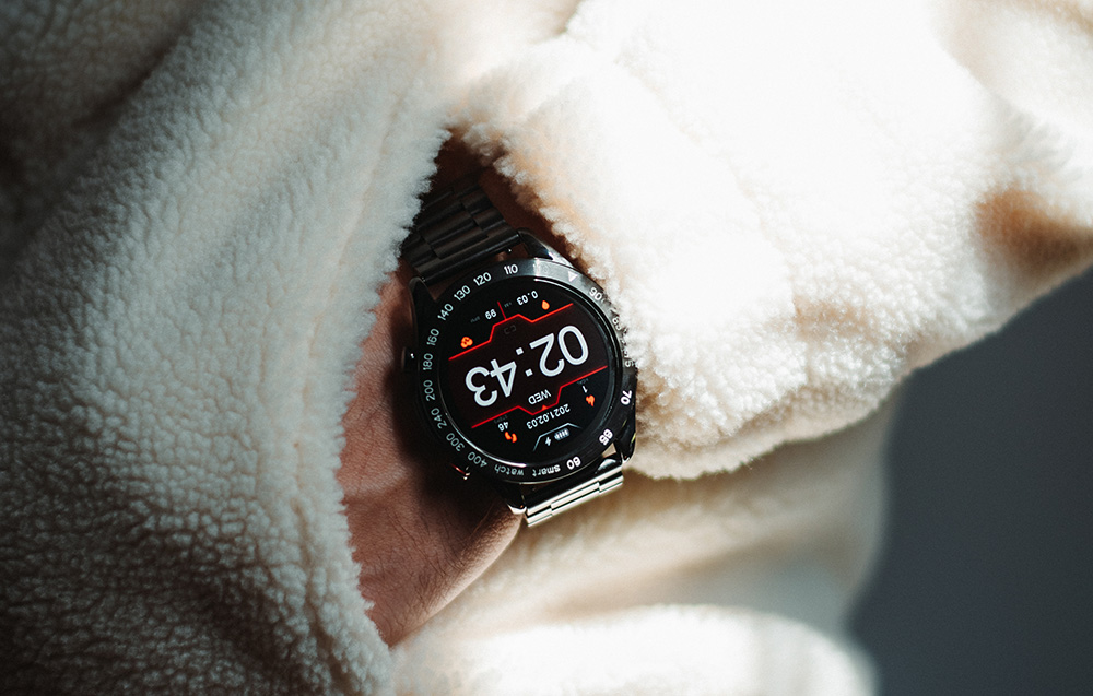 Relógio inteligente em aço inoxidável HiFuture FutureGo Pro - Preto