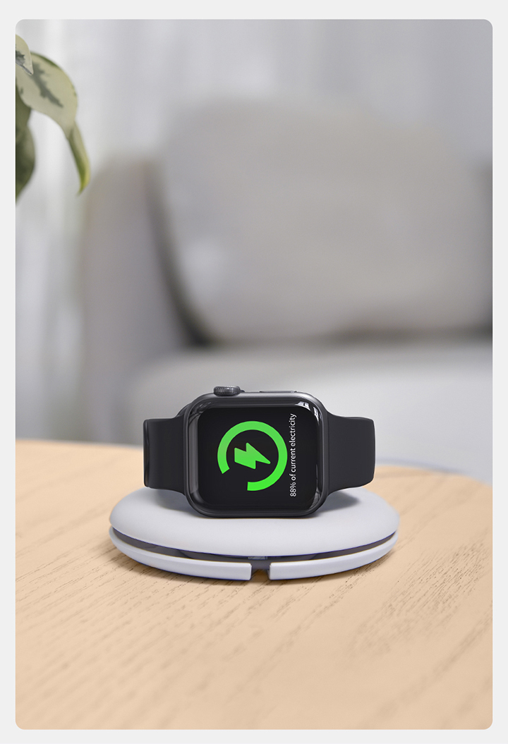 Baseus Planet Suporte / enrolador de cabos - Carregador para Apple Watch - Branco